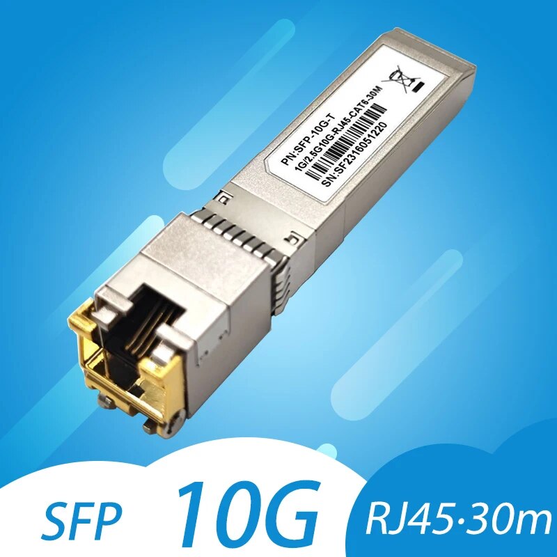 Cisco SFP-10G-T Mikrotik  ̴ CAT6a , 10 GBase-T SFP + to RJ-45 Ʈù, 10Gbe SFP +, ִ 30 跮